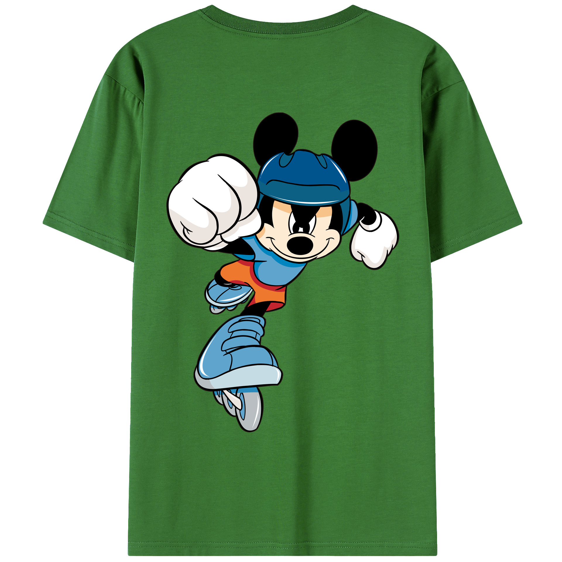 （画像用） ミッキーマウス Mickey Mouse レディース半袖Tシャツ(バックプリント)
